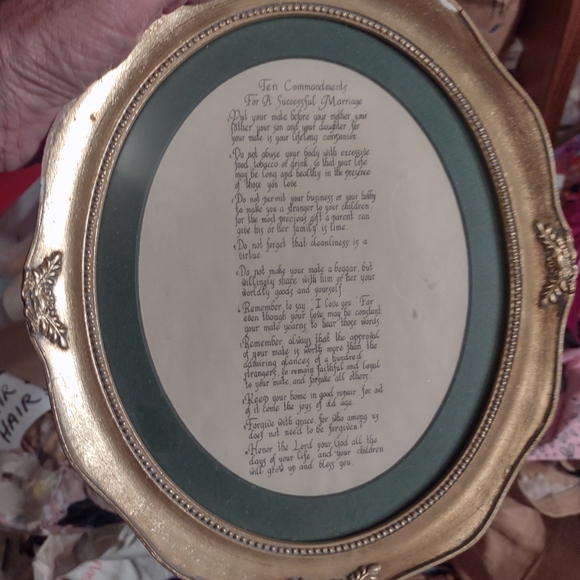 Antique framed wall picture , wedding gift,  marriage - Picture 1 of 11